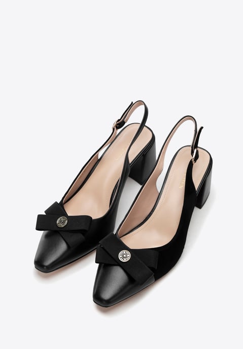 Wittchen Dames leren pumps met blokhak zwart natuurlijk leer - Image 2