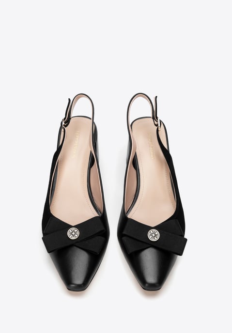 Wittchen Dames leren pumps met blokhak zwart natuurlijk leer - Image 3