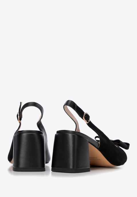 Wittchen Dames leren pumps met blokhak zwart natuurlijk leer - Image 4