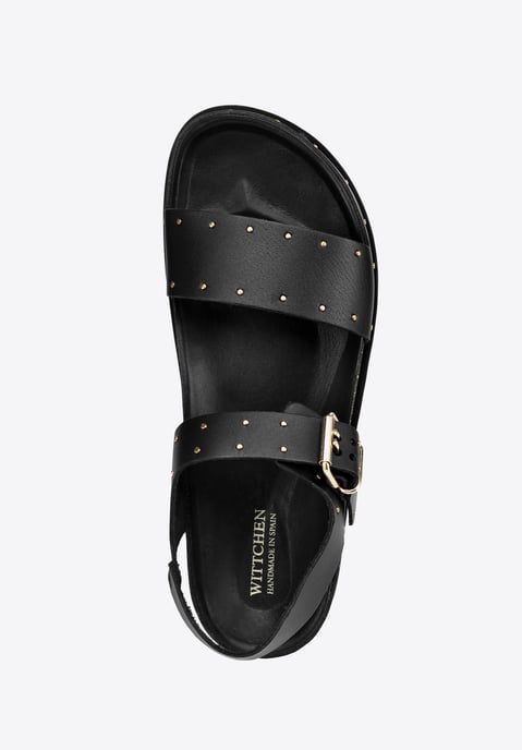 Wittchen Women's Leather Sandals with Rivets Black Natural Leather - Image 5