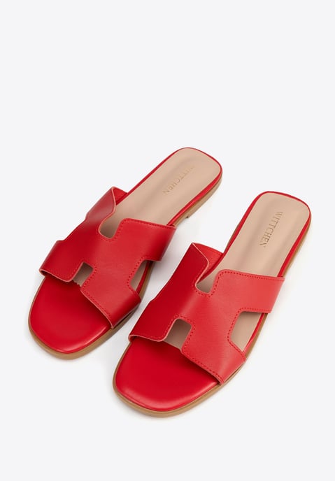 Wittchen Dames Leren H-vormige Sandalen, Rood, Natuurlijk Leer - Image 2