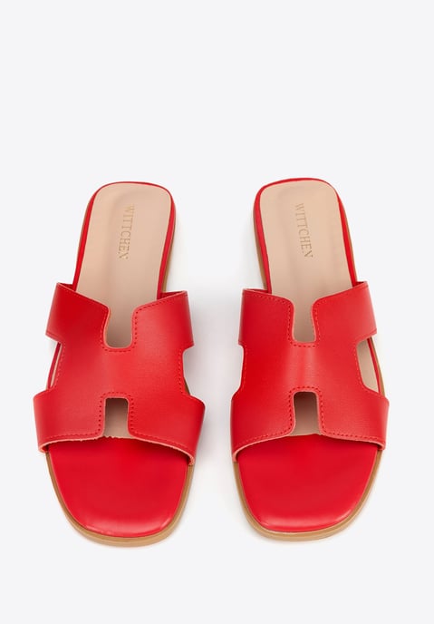 Wittchen Dames Leren H-vormige Sandalen, Rood, Natuurlijk Leer - Image 3