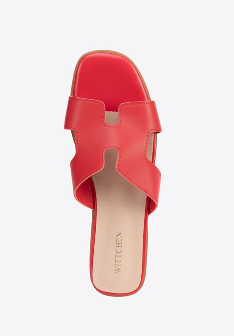 Wittchen Dames Leren H-vormige Sandalen, Rood, Natuurlijk Leer - Image 5