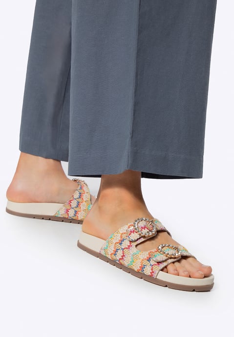 Wittchen Dames Faux Raffia Pantoffels Multicolor Synthetisch Materiaal - Image 2