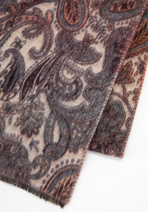 Wittchen Woman Shawl with Oriental motif brown and beige - Image 2