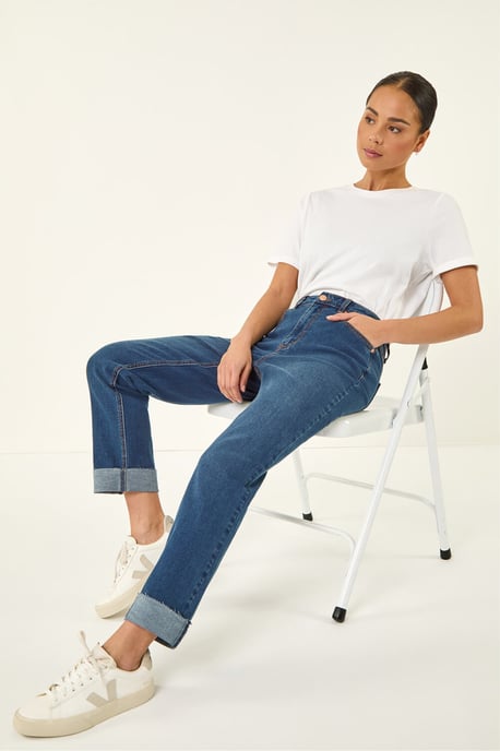 Petite Turn Up Pocket Jeans - Image 1