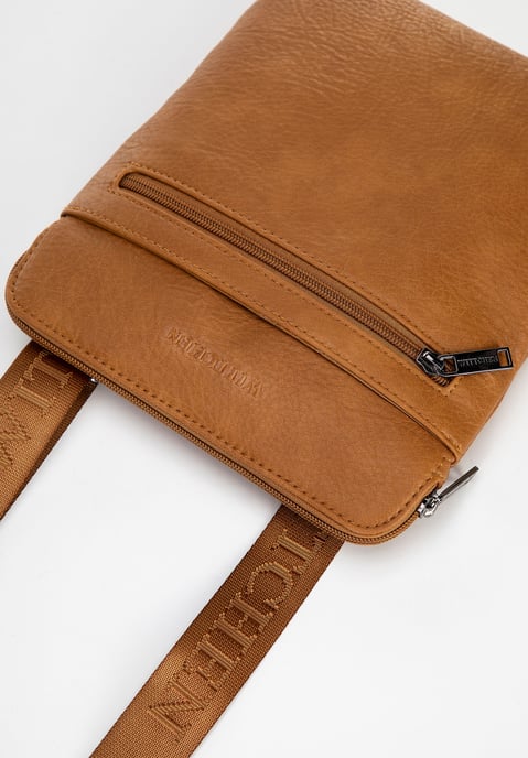 Wittchen Men's Small Messenger Bag in Imitation Leather Brown - Image 5