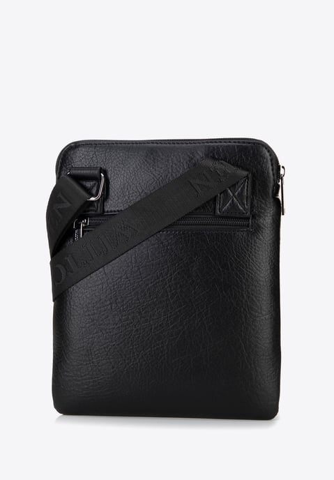 Wittchen Men's Small Messenger Bag in Imitation Leather Black - Image 3
