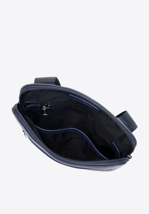 Wittchen Heren Messenger Bag in Imitatieleer Marineblauw, Eco-leer - Image 3