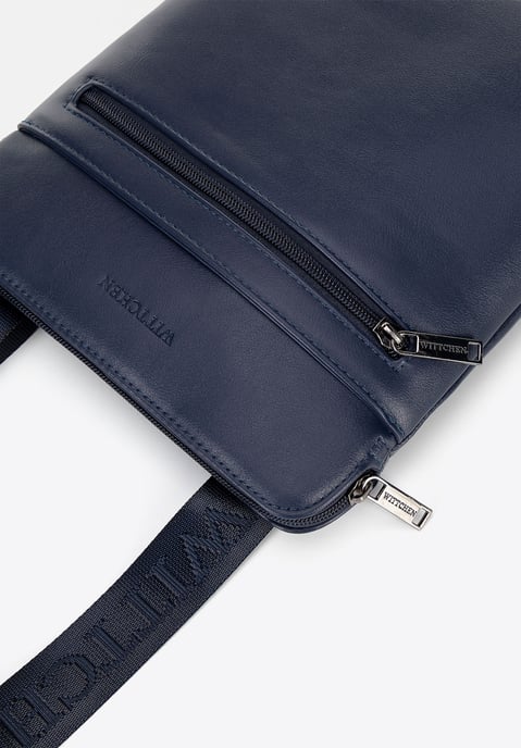 Wittchen Heren Messenger Bag in Imitatieleer Marineblauw, Eco-leer - Image 4