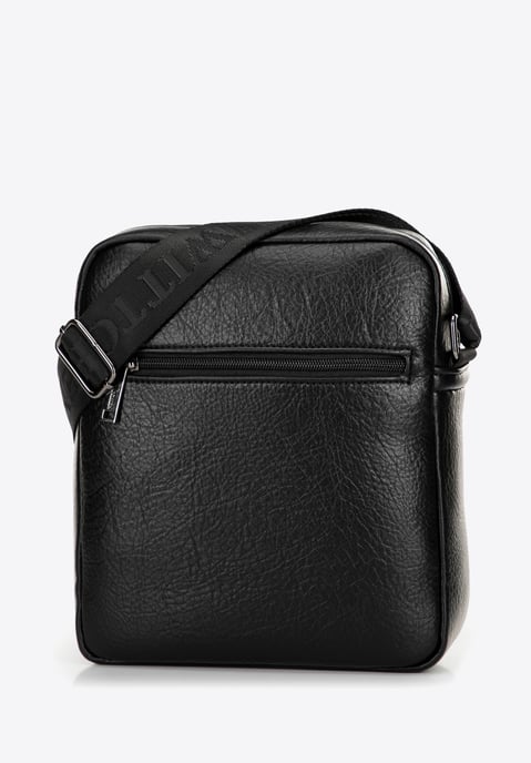 Wittchen Heren Imitatieleren Messenger Bag met Verstelbare Riem, Zwart, Eco-leer - Image 2