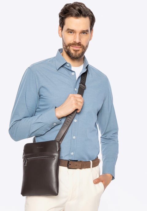 Wittchen Men's Messenger Bag in Imitation Leather Dark Brown Dark Brown Eco-leat - Image 1