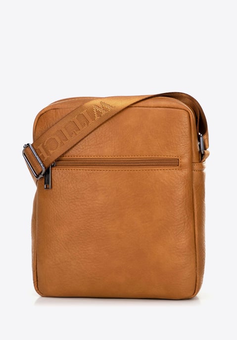 Wittchen Men's Imitation Leather Messenger Bag with Adjustable Strap Brown - Image 2