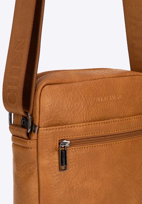 Wittchen Men's Imitation Leather Messenger Bag with Adjustable Strap Brown - Image 4