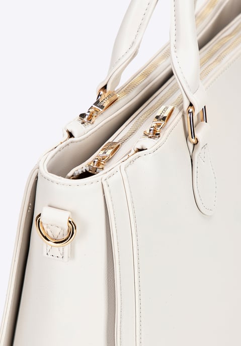 Wittchen Women's 14.5" Laptop Bag Imitation Leather Cream Eco-leather - Image 4