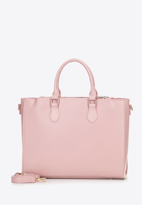 Wittchen Women's 14.5" Laptop Bag in Imitation Leather Pink - Image 2