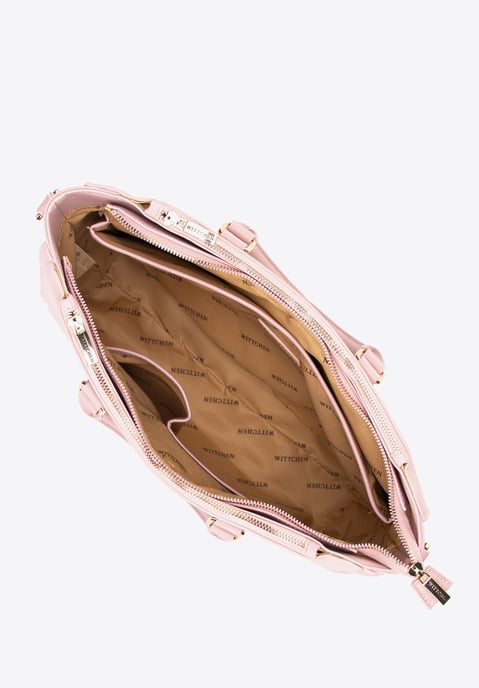 Wittchen Women's 14.5" Laptop Bag in Imitation Leather Pink - Image 3