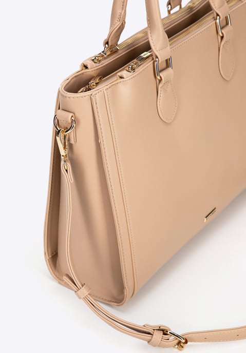 Wittchen Women's 14.5" Laptop Bag Imitation Leather Beige Eco-leather - Image 5
