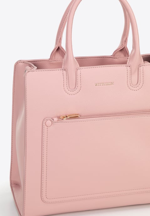 Wittchen Women's 13" Laptop Bag in Imitation Leather Pink - Image 4