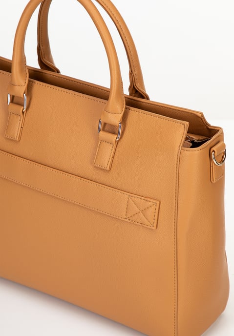 Wittchen Women's 17" Laptop Bag Light Brown Imitation Leather Eco-leather - Image 4