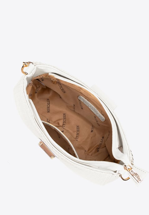 Wittchen Dames Crossbody Tas, Crème, Geweven, Polypropyleen - Image 4