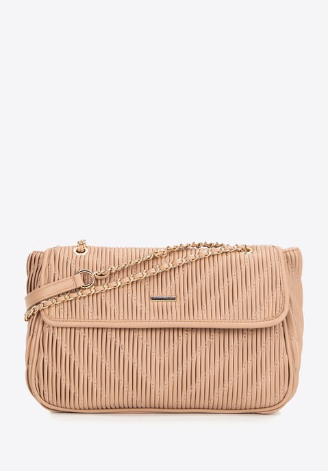 Wittchen Dames Crossbody Tas in Eco-leer met Ketting, Beige - Image 2