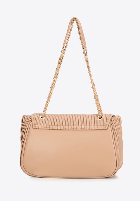 Wittchen Dames Crossbody Tas in Eco-leer met Ketting, Beige - Image 3