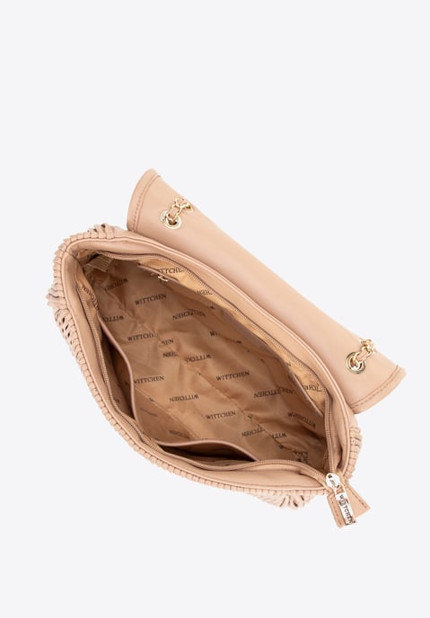 Wittchen Dames Crossbody Tas in Eco-leer met Ketting, Beige - Image 4