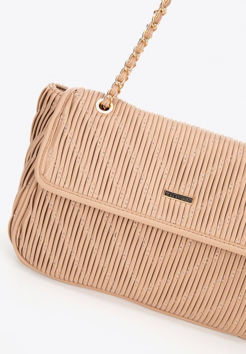Wittchen Dames Crossbody Tas in Eco-leer met Ketting, Beige - Image 5