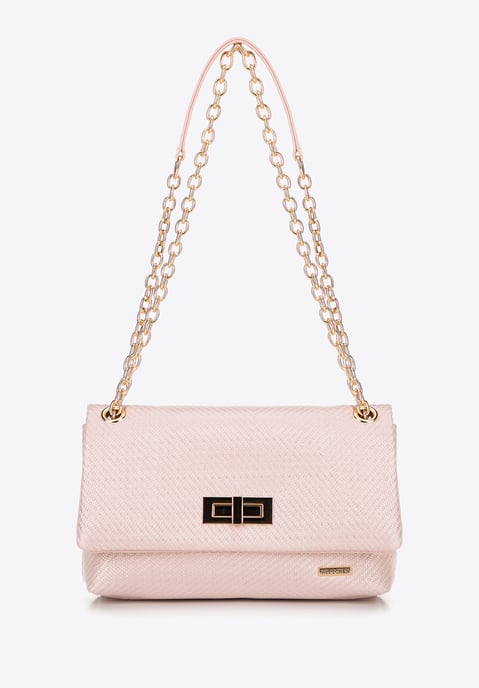 Wittchen Dames crossbody tas met gevlochten ketting, roze polypropyleen - Image 2