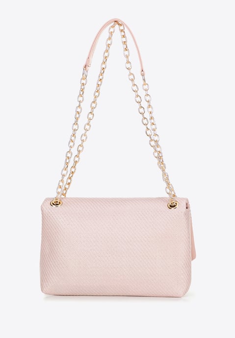 Wittchen Dames crossbody tas met gevlochten ketting, roze polypropyleen - Image 3
