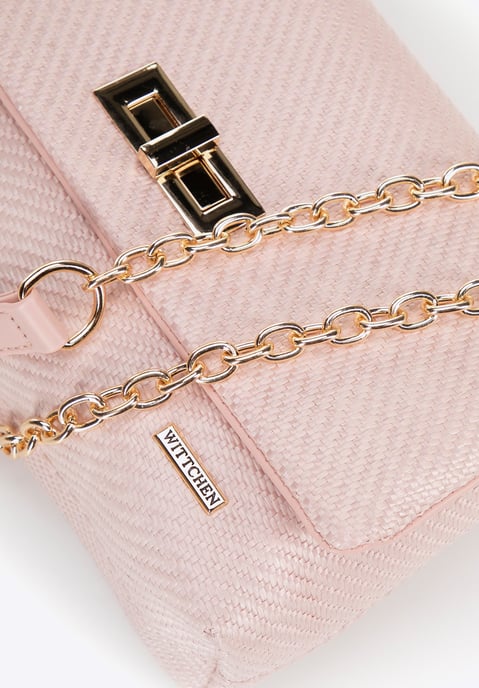 Wittchen Dames crossbody tas met gevlochten ketting, roze polypropyleen - Image 5