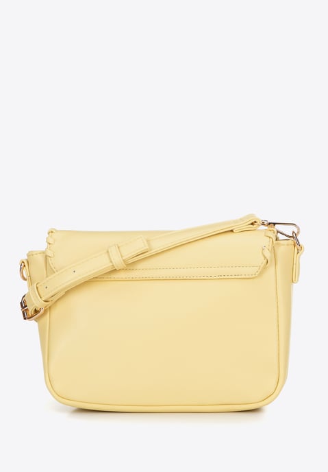 Wittchen Dames Crossbody Tas met Afgewerkte Flap, Geel, Eco-leer - Image 3