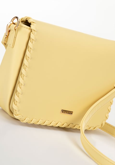 Wittchen Dames Crossbody Tas met Afgewerkte Flap, Geel, Eco-leer - Image 5