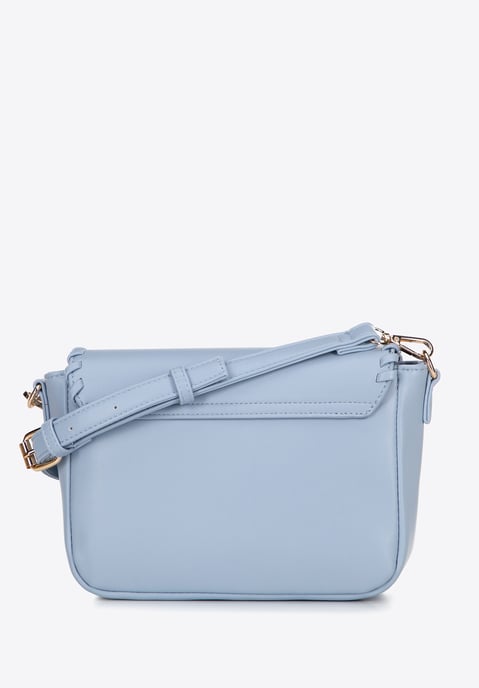 Wittchen Women's Crossbody Bag with a Flap Blue Eco-leather - Image 2