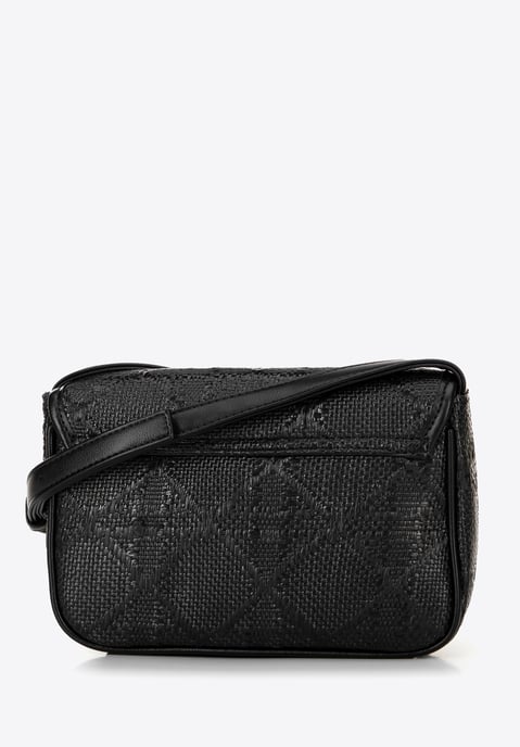 Wittchen Woman gevlochten crossbody tas met klep, zwart polypropyleen - Image 2