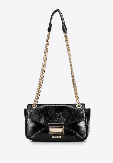 Wittchen Dames Mini Crossbody Tas in Glanzend Eco-Leer Zwart - Image 2