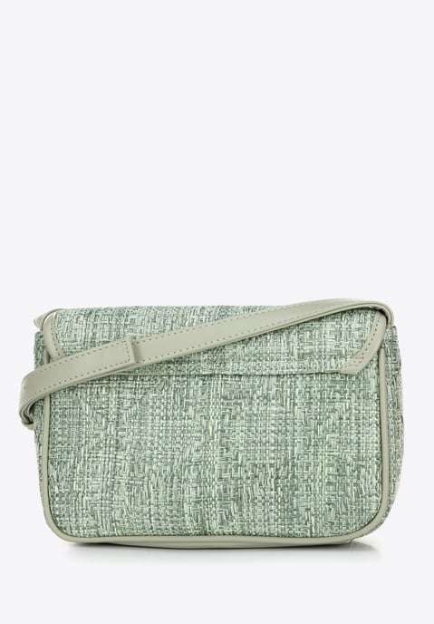 Wittchen Woman gevlochten crossbody tas met klep klein groen polypropyleen - Image 2