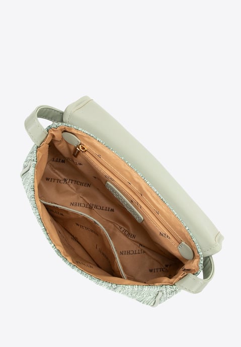 Wittchen Woman gevlochten crossbody tas met klep klein groen polypropyleen - Image 3