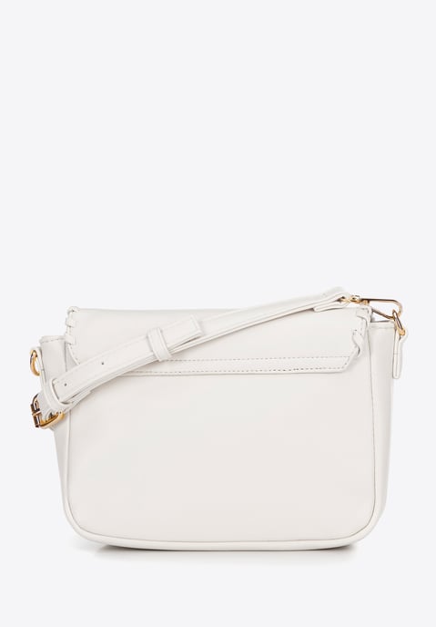 Wittchen Dames Crossbody Tas met Afgewerkte Flap, Crème, Eco-leer - Image 2