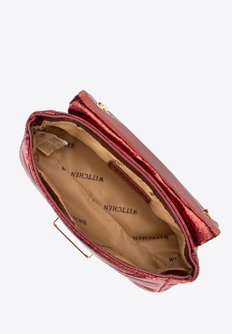 Wittchen Dames Mini Crossbody Tas in Glanzend Rood Eco-Leer - Image 3