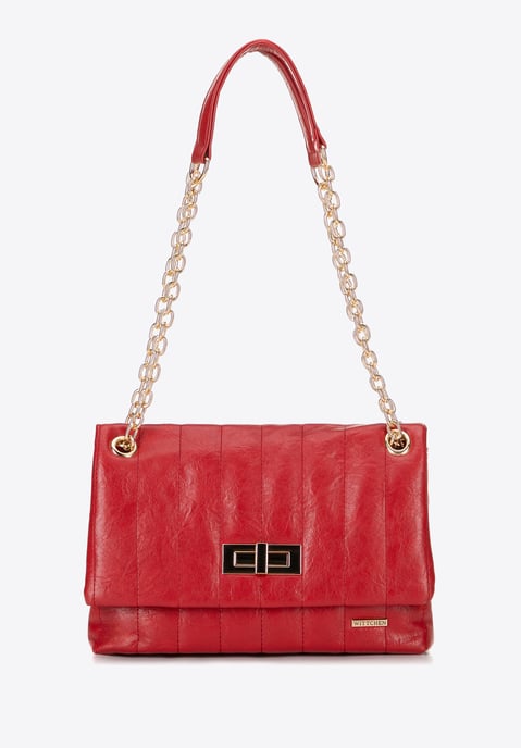 Wittchen Women's eco-leather crossbody bag two-compartment small red - Image 3
