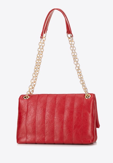 Wittchen Women's eco-leather crossbody bag two-compartment small red - Image 4