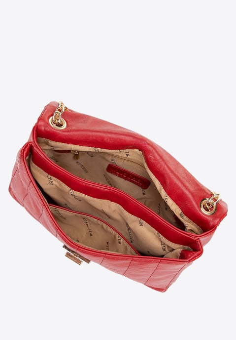 Wittchen Women's eco-leather crossbody bag two-compartment small red - Image 5