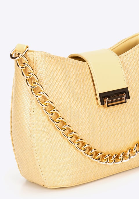 Wittchen Dames Crossbody Tas Geweven Geel Polypropyleen - Image 4