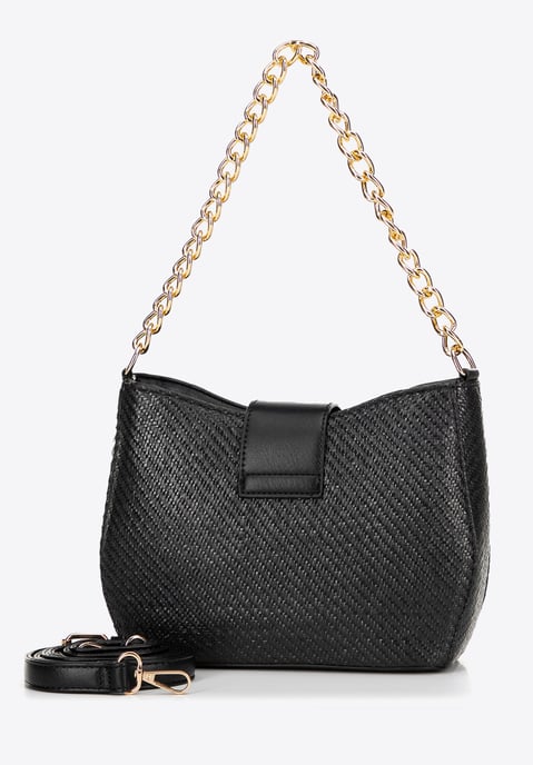 Wittchen Women's Crossbody Bag Black Woven Polypropylene - Image 2