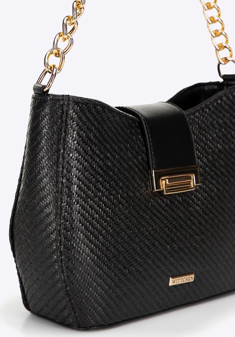 Wittchen Women's Crossbody Bag Black Woven Polypropylene - Image 4