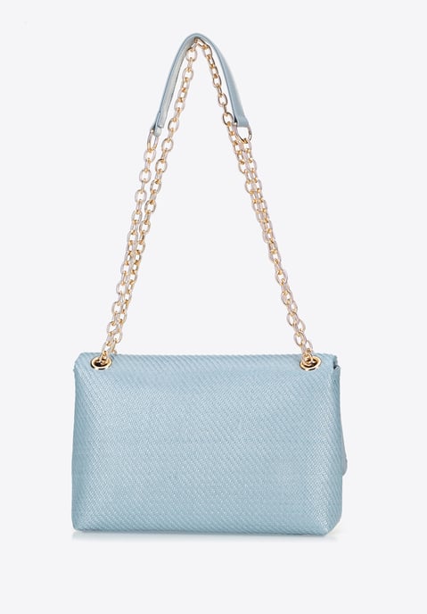 Wittchen Dames crossbody tas met gevlochten ketting, blauw, polypropyleen - Image 3