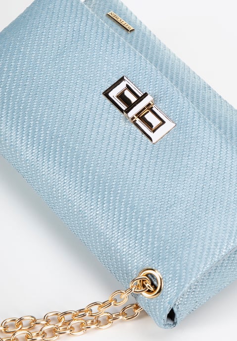 Wittchen Dames crossbody tas met gevlochten ketting, blauw, polypropyleen - Image 5