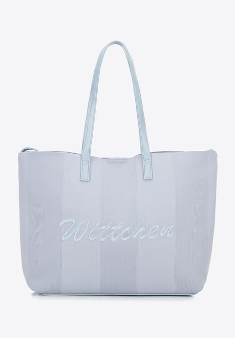 Wittchen Woman Grote Shopper Tas met Eco-Lederen Elementen, Blauw Polyester - Image 2